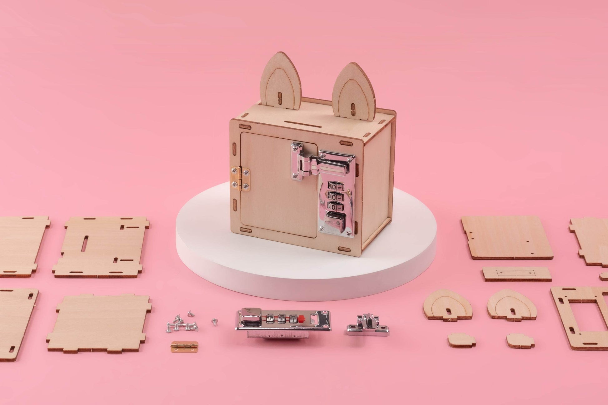 Combination Lock Box & Phone Holder DIY Kit, Educational STEM Toy - 