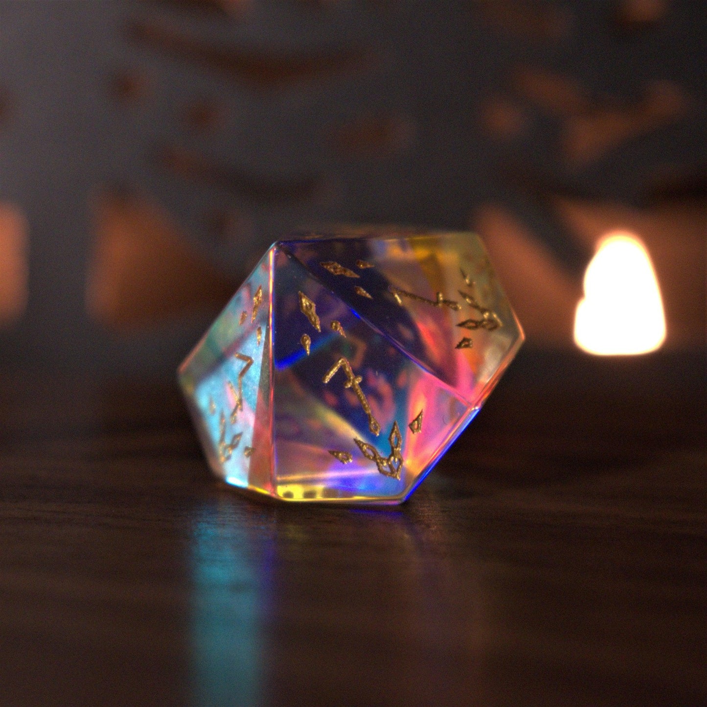 Frostbite Prism Glass Dice Set