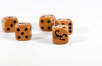 Brown Dice with Black Scorpions Dice 6 Sided Bunco RPG D6 16mm Roll - 