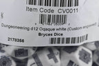 Dungeoneering d12 Opaque White Dice by Chessex - Navigate Your Adventure with Precision - 