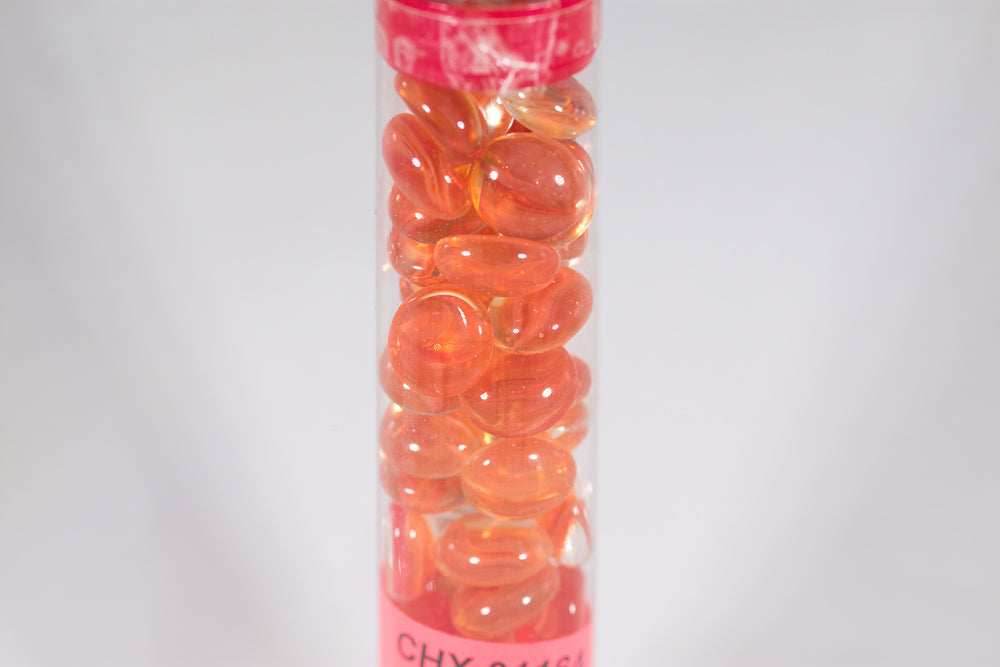 40+ Red Catseye Glass Gaming Stones Counters - 