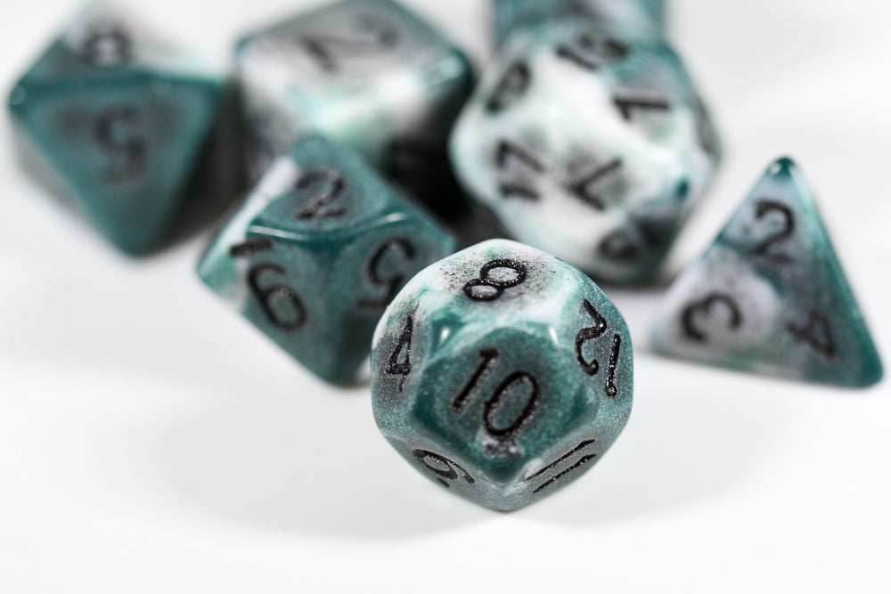 Blend Green/White Ancient 7-Dice Set - 