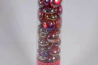 40+ Crystal Red Iridized Glass Gaming Stones Counters - 