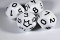 Opaque White/black Crown d12 - 
