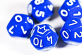 Opaque Blue/white Crown d12 - 