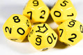 Opaque Yellow/black Crown d12 - 