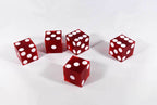 Red Casino Dice d6 19mm Razor Edge No Serial Numbers or Names Clean (1 Piece) - 