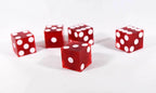 Red Casino Dice d6 19mm Razor Edge No Serial Numbers or Names Clean (1 Piece) - 
