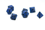 Blaster Blue Distressed Ancient 7-Dice Set Black w/Blue Dnd Dice - 