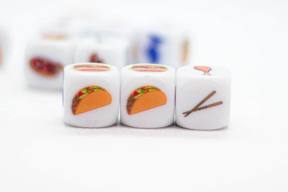 Food Dice d6 | Decide What to Eat Dice 6-Sided 16mm Foodie Dice - 1 Dice