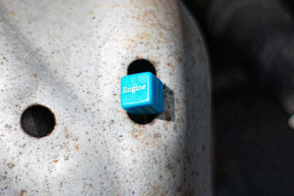 Mechanics Dice d6 | What's Wrong with Your Car Dice 6-Sided 16mm Diagnostic Dice - Blue / 1 Dice