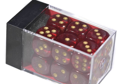 Borealis Magenta/gold Numbers 16mm Block d6 - 