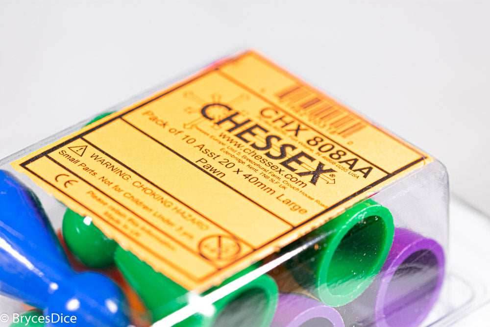 Pack of 10 Asst 20 x 40mm Large Pawn CHX808 - 