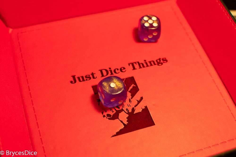 Borealis Purple/white 7-Dice / 16mm / 12mm / 30mm Luminary - Single 16mm d6