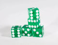 Green Casino Dice d6 19mm Razor Edge No Serial Numbers or Names Clean - 1 Die
