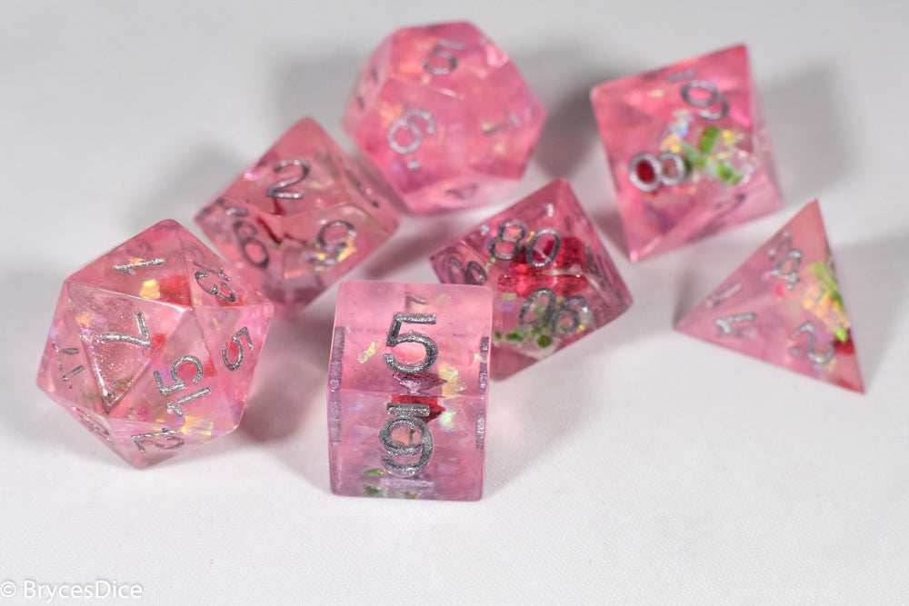 Touching Love 7-Dice Set Resin Sharp Edge RPG DND - 