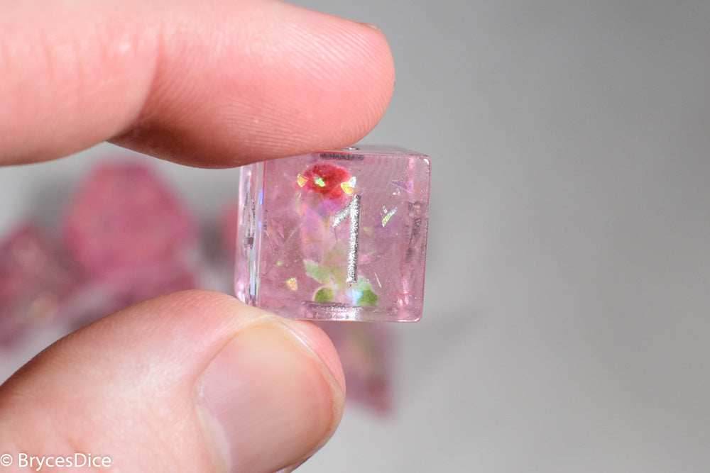 Touching Love 7-Dice Set Resin Sharp Edge RPG DND - 