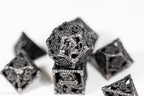 (Grey) Deadly Dragon Dice: Shards of Oblivion Hollow Metal - 7-Dice Set