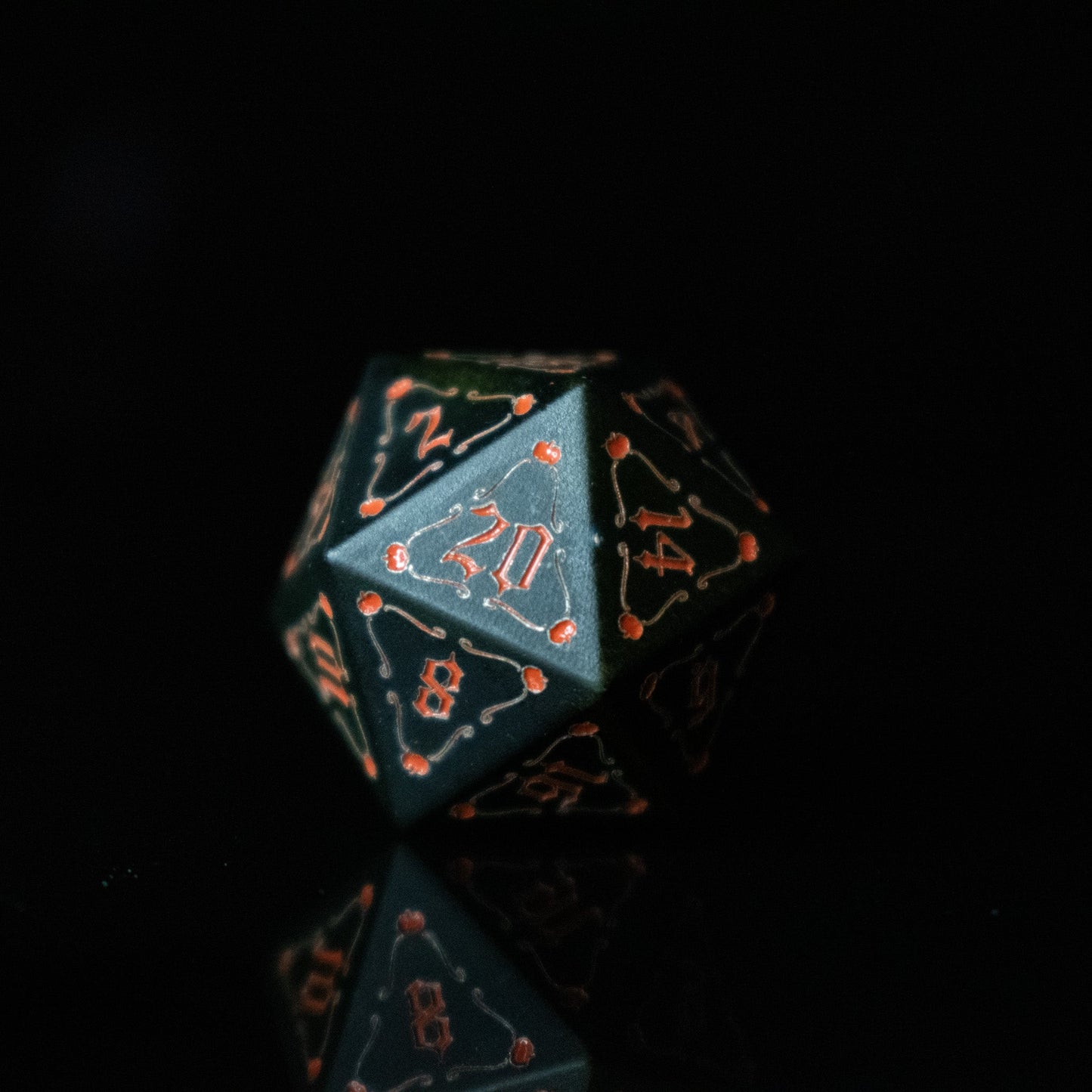 The Pumpkin Aluminum Metal Dice Set