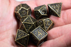Ancient Gold 7-Dice Metal Set {North Star Dice Collection} - 