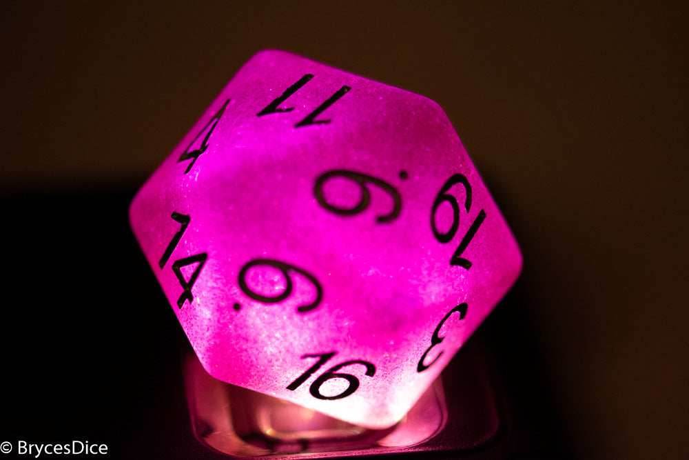 Purple Jumbo D20 38MM, Big Size 20 Sides Dice Big 20 Faces Cube 1.5 inch Bescon - 