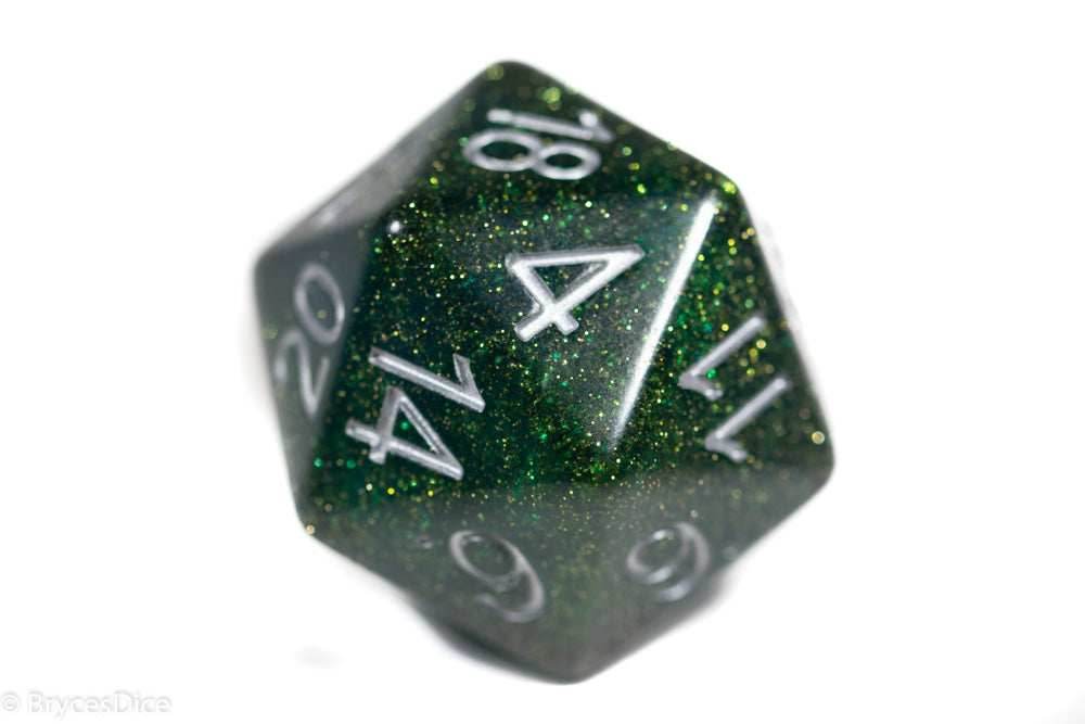 Green/Blue Jumbo D20 38MM, Big Size 20 Sides Dice Big 20 Faces Cube 1.5 inch Bescon - 