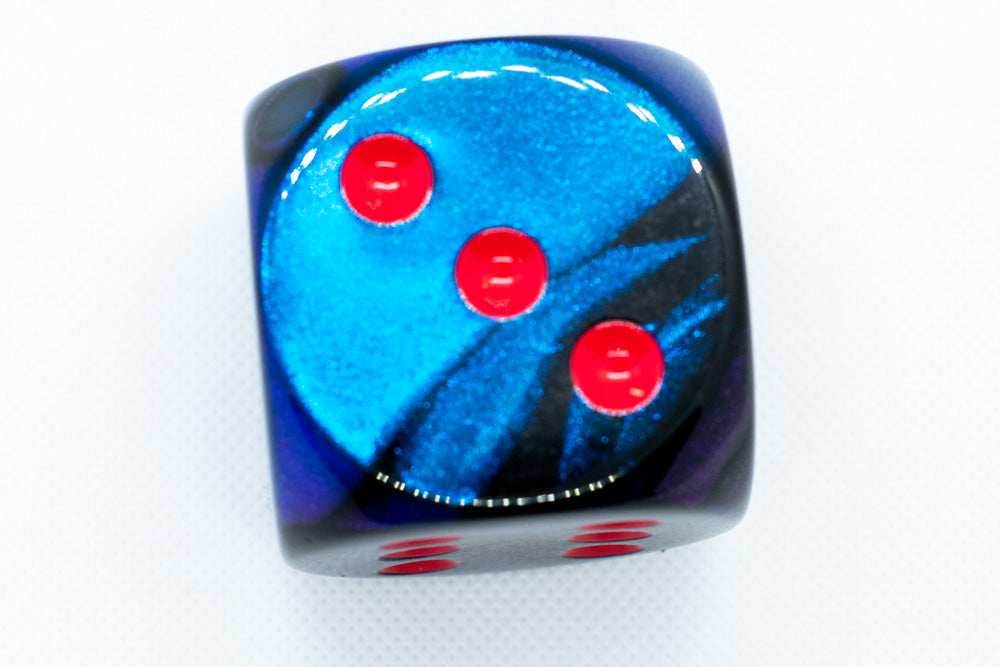 Factory Second 50mm d6 Dice by Chessex (Multiple Colors) - Purple black