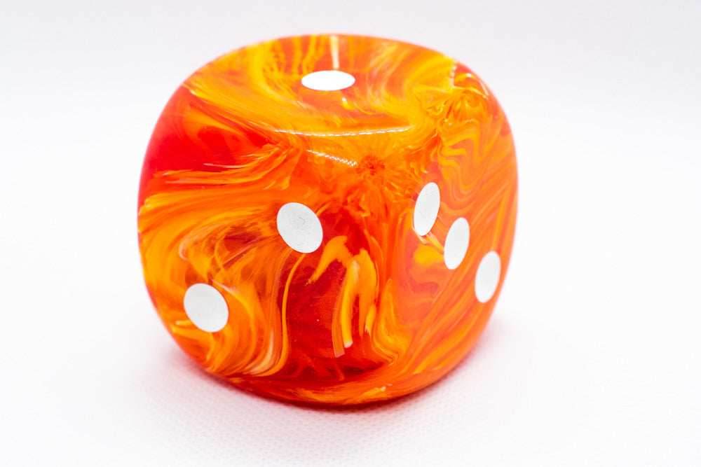 Factory Second 50mm d6 Dice by Chessex (Multiple Colors) - Orange