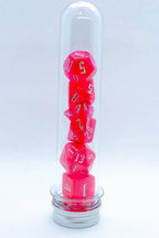 Plastic Dice Tube Vial // Can Hold 7-Dice Set // Test Tube - 