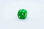 Chessex Opaque 16mm Pipped d6 Standard Dice Collection - Classic Colors - Available Individually - Green