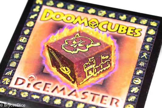 DiceMasters Doom Cubes; 1 Rare, 3 Uncommon, 4 Common Dice (Circa 1997) - 