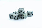 Cattle Bone Dice 10mm (Deep Eye & Ring) | Off-White Dark d6 (sold by the piece) - 