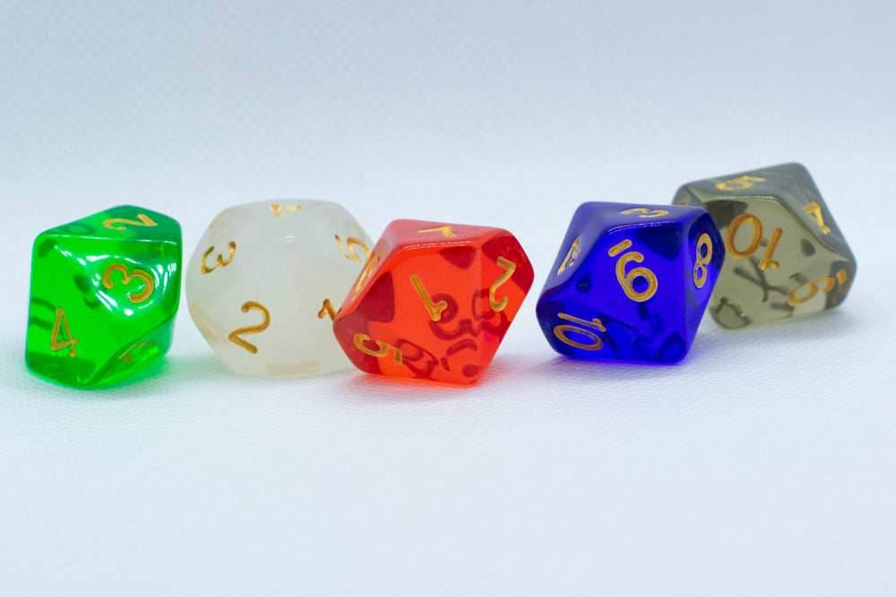 d10 Countdown Dice (Blue, Emerald, Pearl, Red, Smoke) - Blue