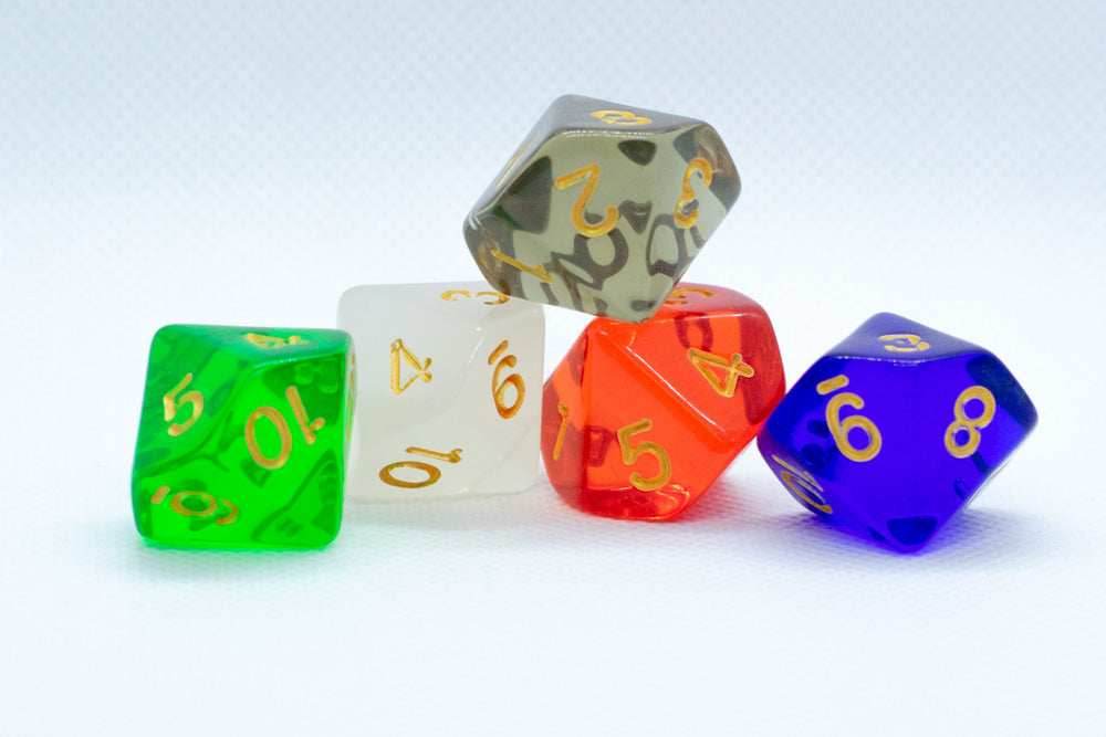 d10 Countdown Dice (Blue, Emerald, Pearl, Red, Smoke) - Blue