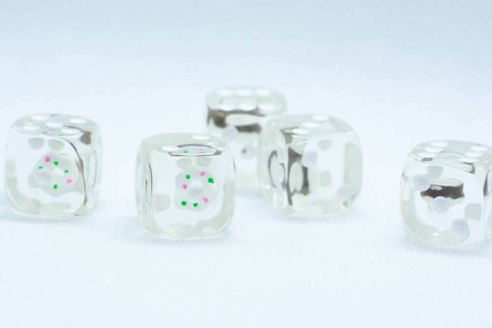 Vanilla Donut Pipped d6 16mm (Custom Dice) *Sold per die - 