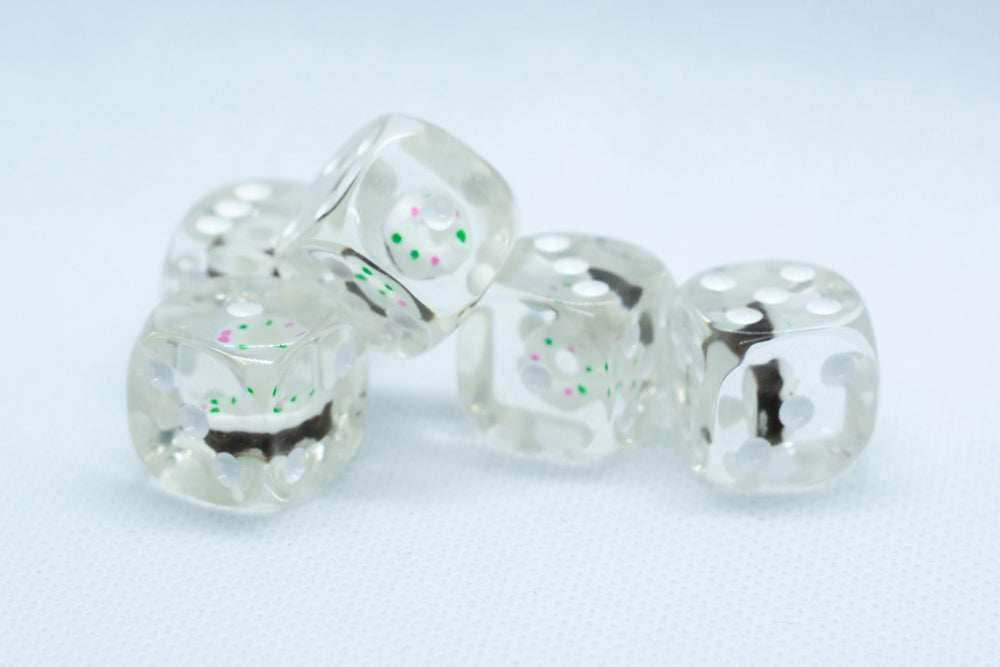 Vanilla Donut Pipped d6 16mm (Custom Dice) *Sold per die - 