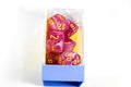 Leaf Fuschia/Yellow Luminary 7-Die Set Lab Dice | Out of Print OOP - 