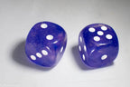Borealis Purple/white 7-Dice / 16mm / 12mm / 30mm Luminary - (1) 30mm Die