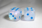 Borealis Icicle /light blue 7-Dice / 16mm / 12mm / 30mm Luminary - (1) 30mm Die