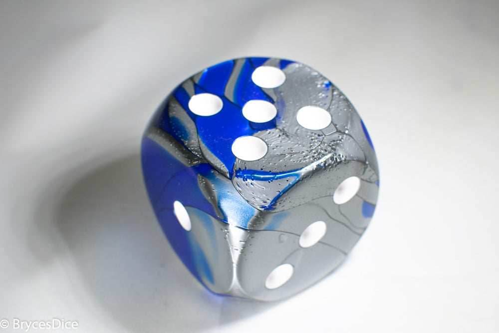 Factory Second 50mm d6 Dice by Chessex (Multiple Colors) - Blue /Grey