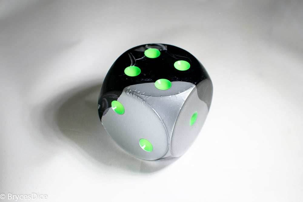 Factory Second 50mm d6 Dice by Chessex (Multiple Colors) - Black /Grey