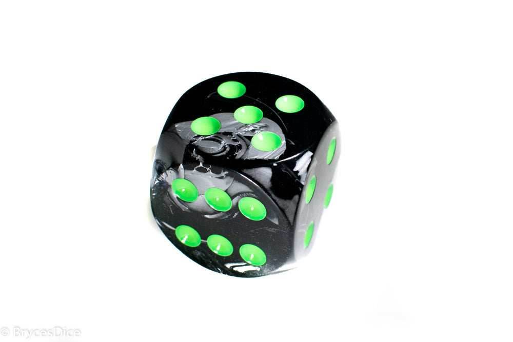 Factory Second 50mm d6 Dice by Chessex (Multiple Colors) - Purple black