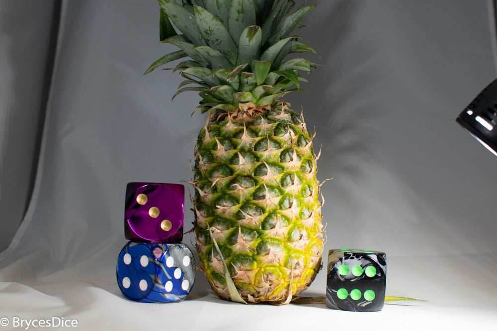 Factory Second 50mm d6 Dice by Chessex (Multiple Colors) - Purple black