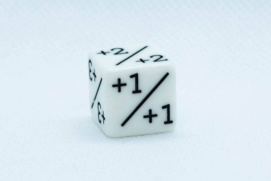 White D6 MTG +1/+1 Counter Dice - Magic: The Gathering DnD d6 Stats (Sold Per Die) - 