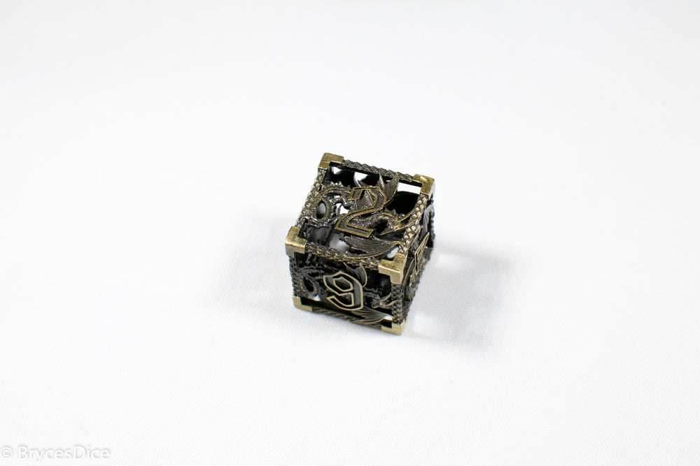 Single D6 Deadly Dragon Dice (Multiple Colors) - Gold