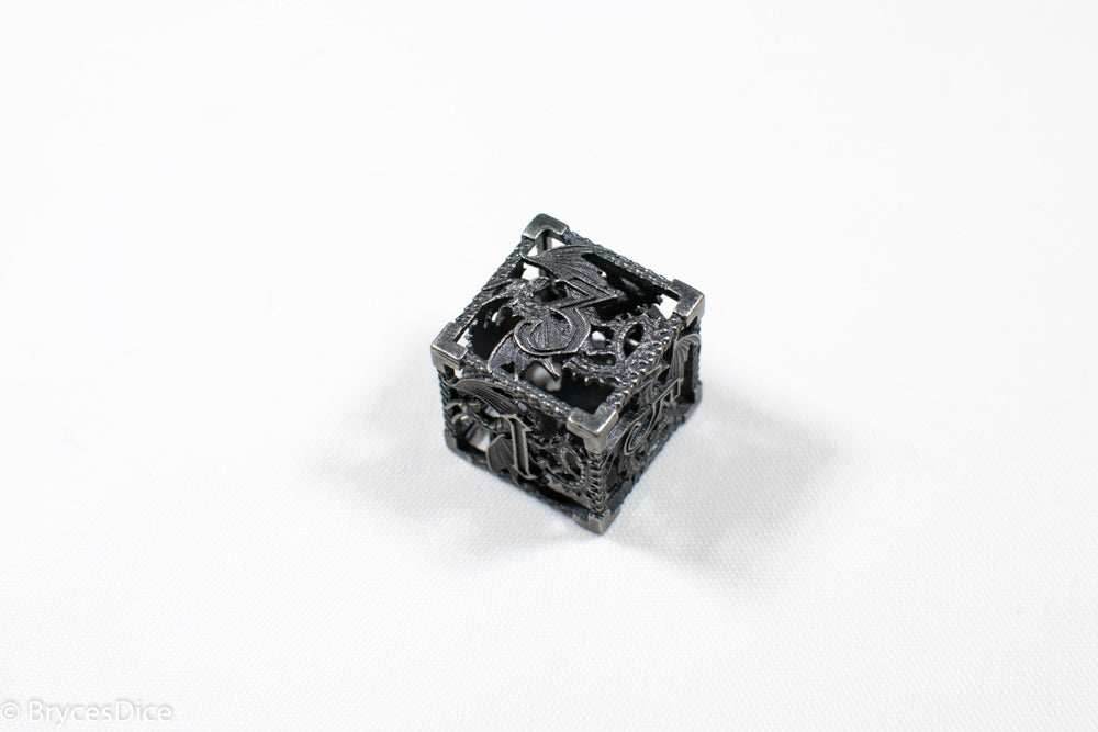 Single D6 Deadly Dragon Dice (Multiple Colors) - Grey