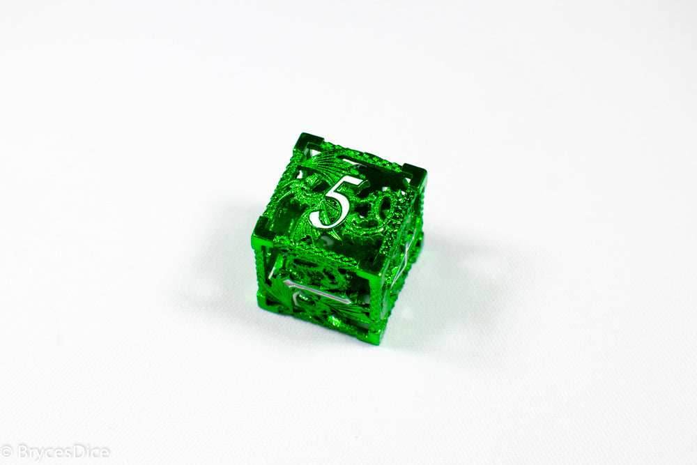 Single D6 Deadly Dragon Dice (Multiple Colors) - Green