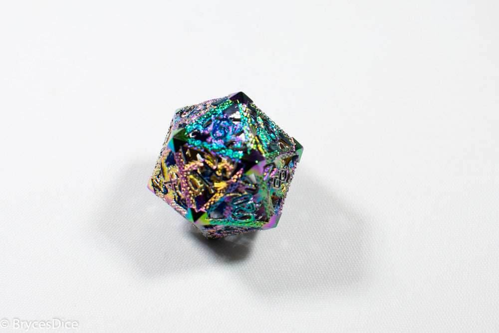 Single D20 Deadly Dragon Dice (Multiple Colors) - Rainbow