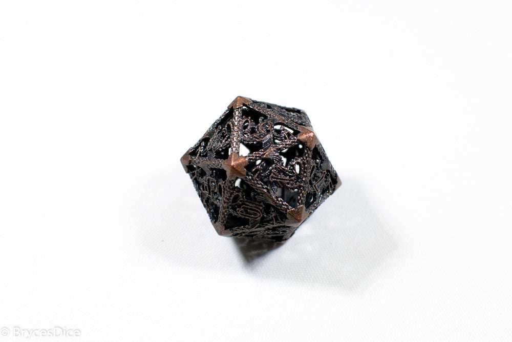 Single D20 Deadly Dragon Dice (Multiple Colors) - Rustic
