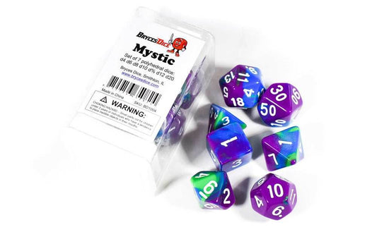 Mystic Tri-Color Swirl Purple/Blue/Green - Set in Zip Bag